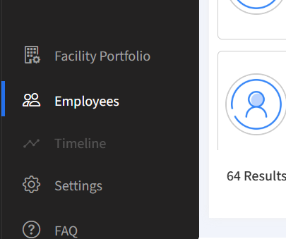 Navigation menu with Employees module selected.