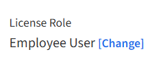 License Role field